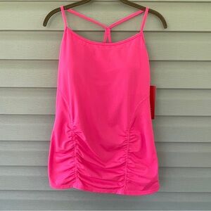 Zella Pink Zeltek Performer Slim Fit Tank Size L NEW